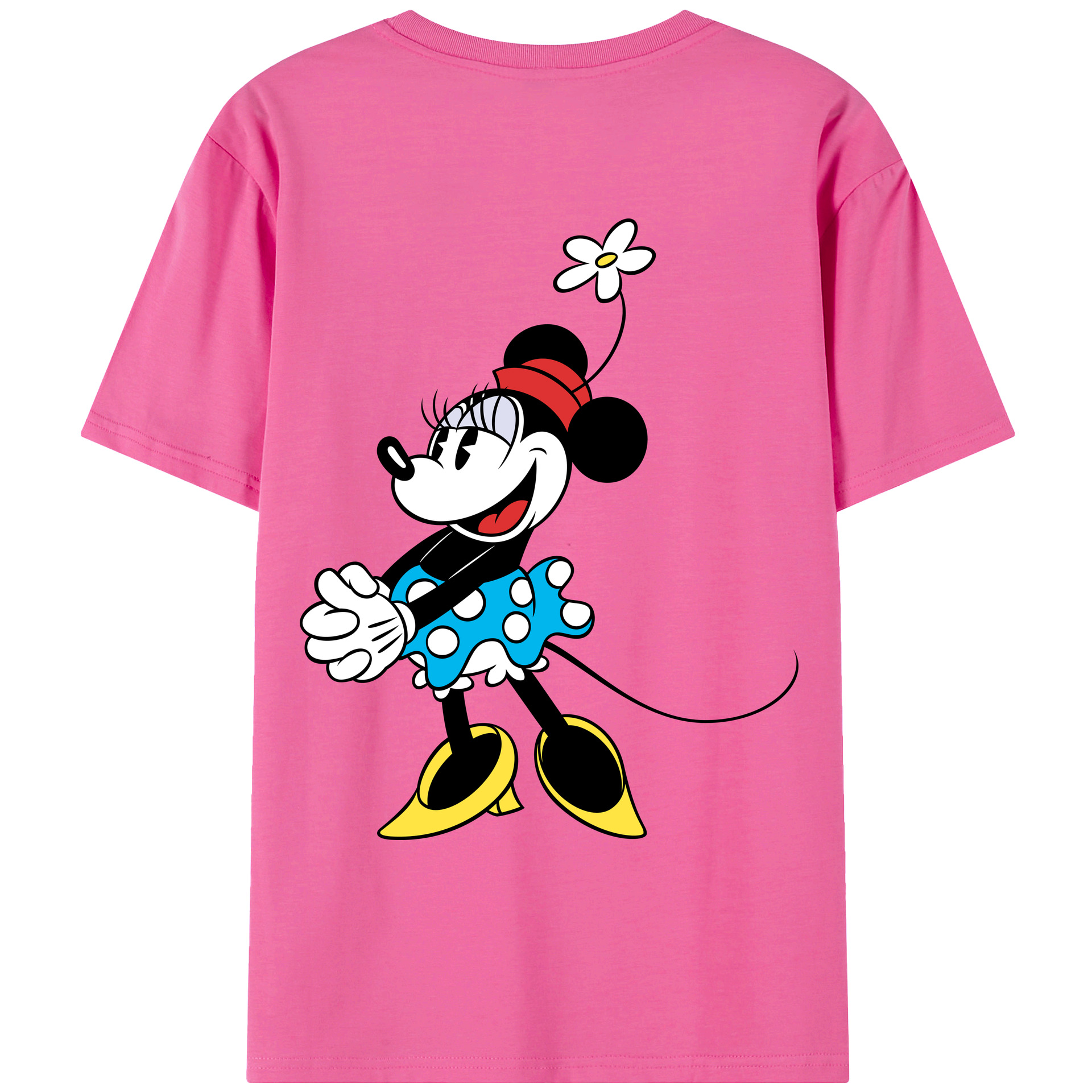 （画像用） ミッキーマウス Mickey Mouse レディース半袖Tシャツ(バックプリント)